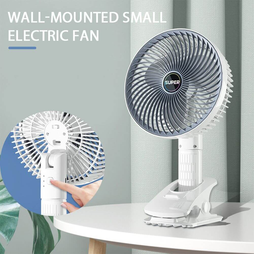 Portable Type C Rechargeable Desktop Clamp Fan