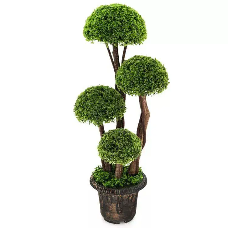Artificial Topiary Potted Plastic Boxwood Tree