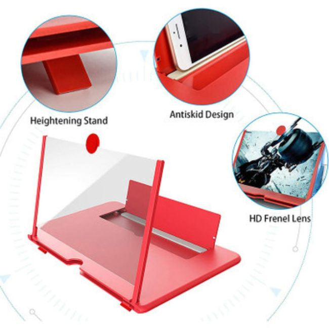 12 Foldable Phone Screen Magnifier Stand Amplifier