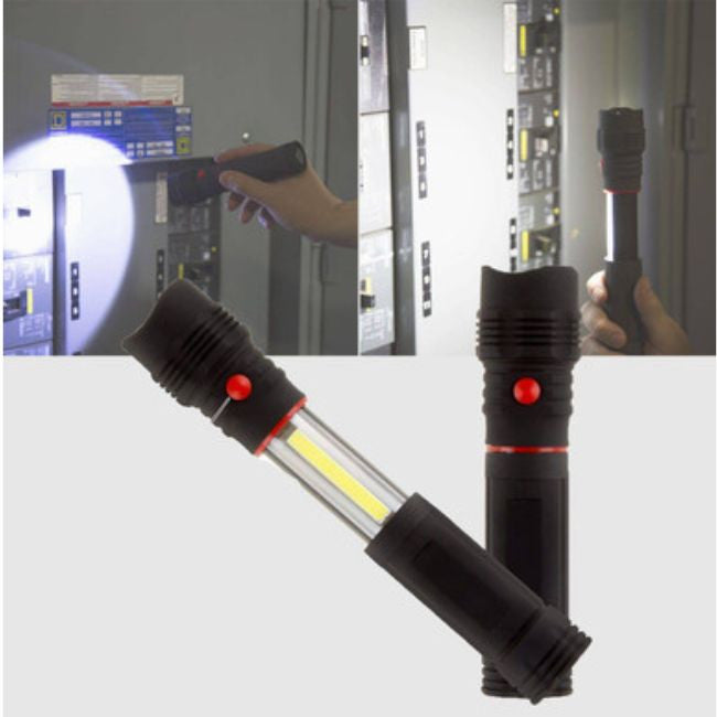 2 in 1 LED Flashlight Cob Worklight with Magnet