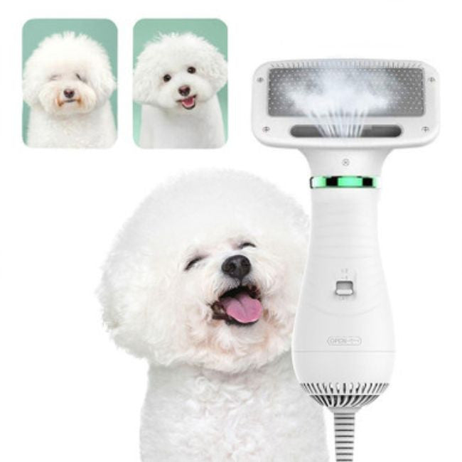 2 in 1 Pet Grooming Hair Dryer Blower Slicker Brush
