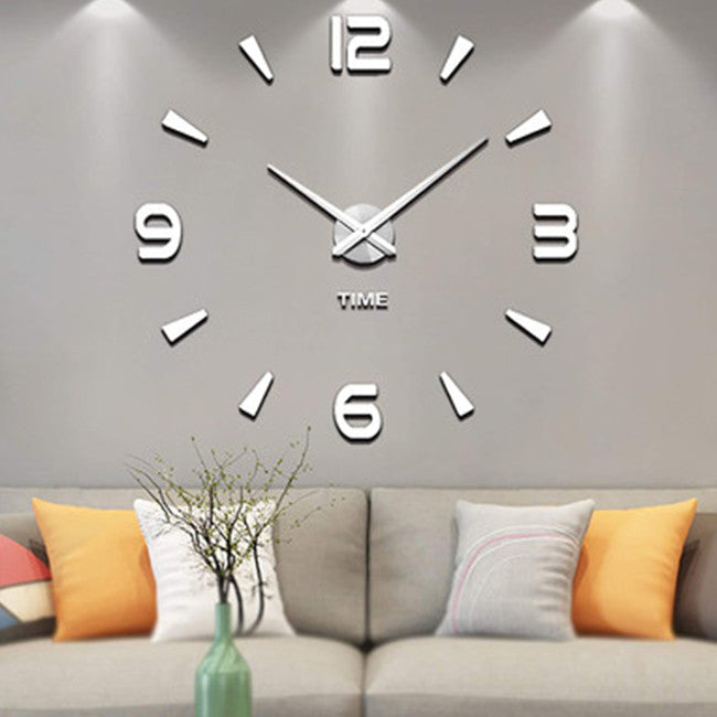 3D DIY Mirror Surface Wall Clock