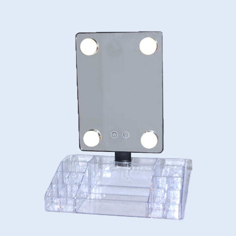 4 Lights Acrylic Makeup Organizer Lipstick Storage with Sensor Switch perfect dealz1
