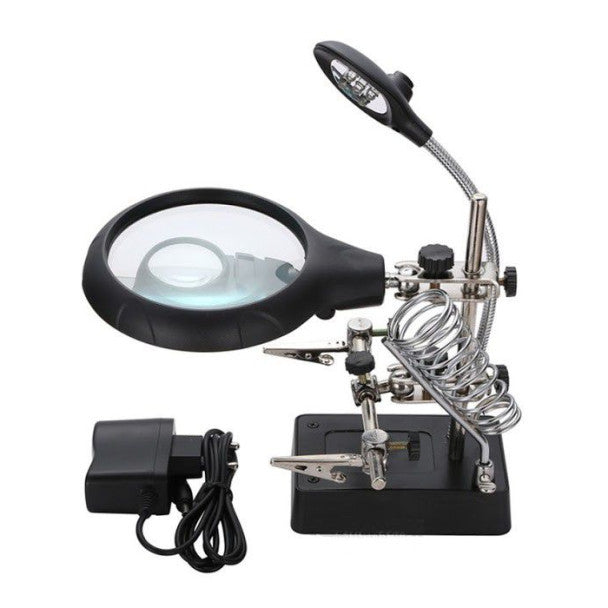 5 LED Auxiliary Clip Magnifier AC/DC Interchangeable