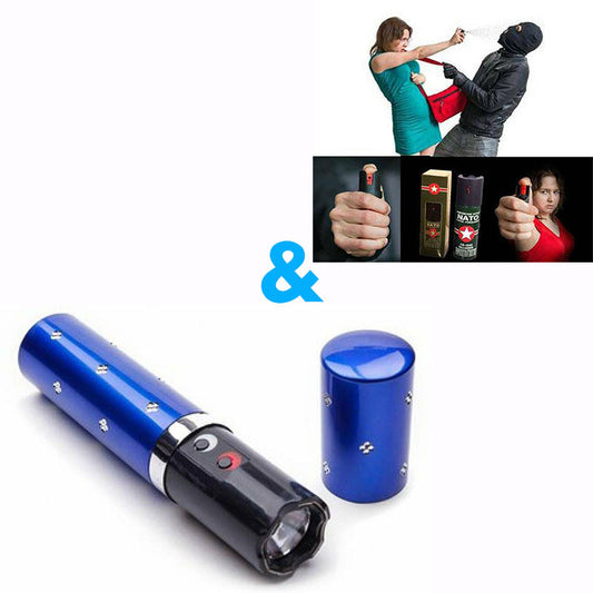 Pepper Spray Plus Self Defensive Electric Shock Stun Gun