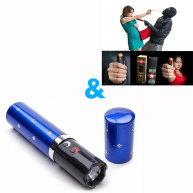Pepper Spray Plus Self Defensive Electric Shock Stun Gun