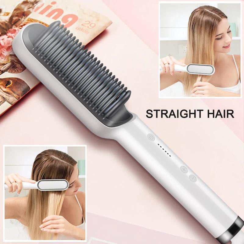 Ceramic Heated Hair Straightener Brush