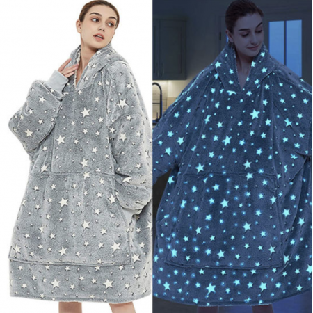 Glow In The Dark Hoodie Blanket