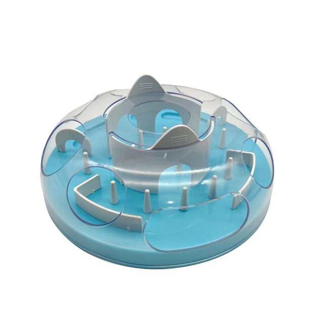 Interactive Nonslip Adjustable Slow Cat Food Dispenser