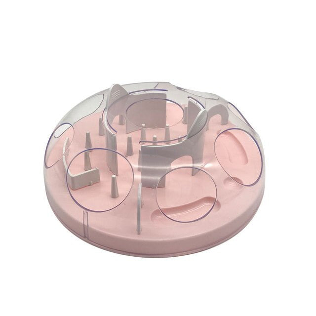 Interactive Nonslip Adjustable Slow Cat Food Dispenser