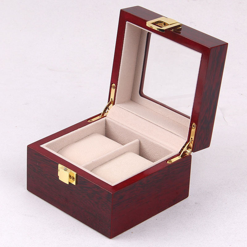 Luxury 2 Slots Wooden Watch Box