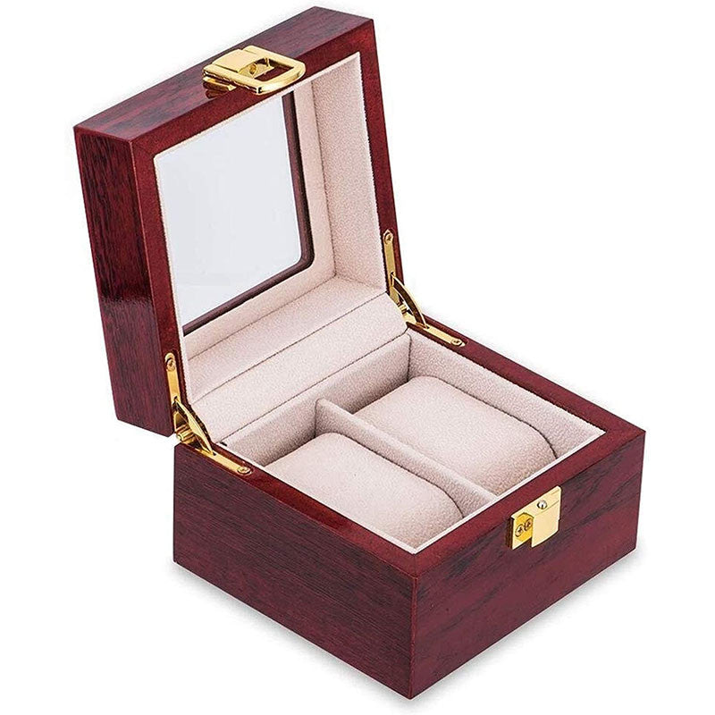 Luxury 2 Slots Wooden Watch Box
