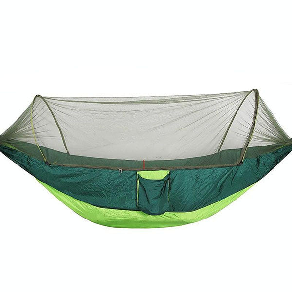 Portable Automatic Quick opening Nylon Hammock with Mosquito Net 290x140cm