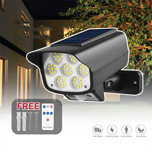 Realistic Camera Looking Solar Monitoring Lamp with Sensor