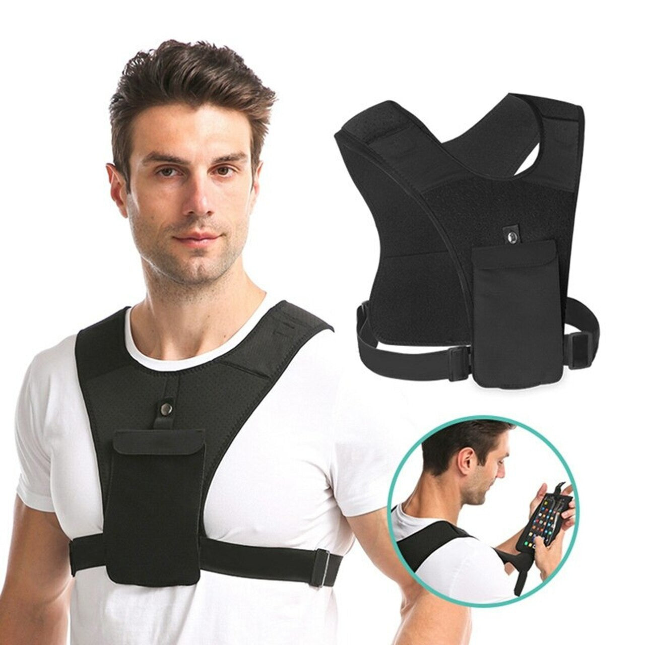 Free Motion M2 Training & Running Vest Chest Phone Holder Running Rig