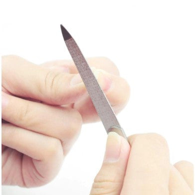 Stainless Steel Nail File Buffer Metal Double Side Grinding Rod Manicure Pedicure