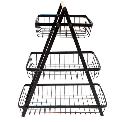 3 Tier Countertop Fruit Basket Holder Decorative Bowl Stand - Discount Dealz