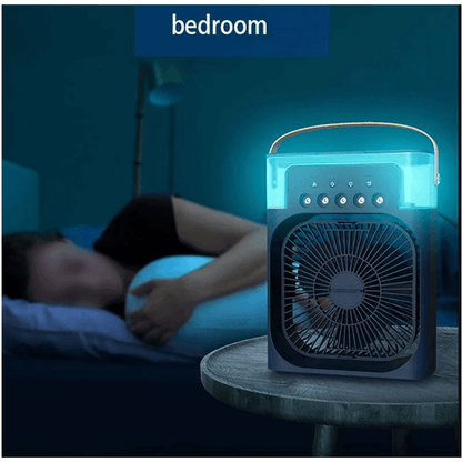 7 Colours LED Portable Air Cooler Fan