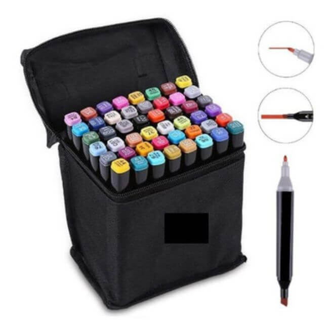 80Pcs Art Sketch Drawing Twin Marker Painting Pen Set - Discount Dealz