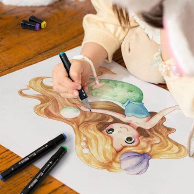 80Pcs Art Sketch Drawing Twin Marker Painting Pen Set - Discount Dealz