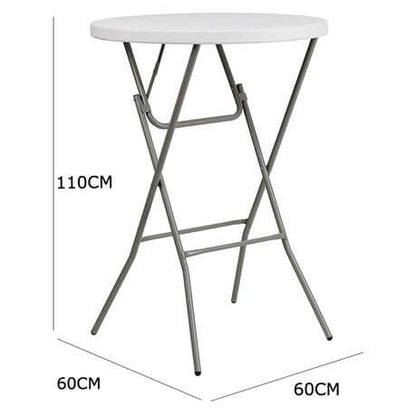 Round 60cm Bar Height 110cm Folding Table