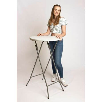 Round 60cm Bar Height 110cm Folding Table