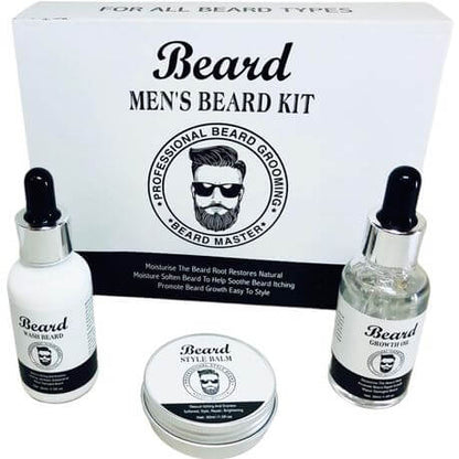 3 Piece Men’s Beard Grooming Kit