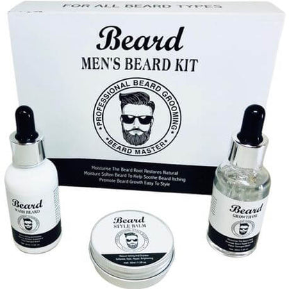 Set of 3 Men's Beard Master Grooming Kit - Discount Dealz