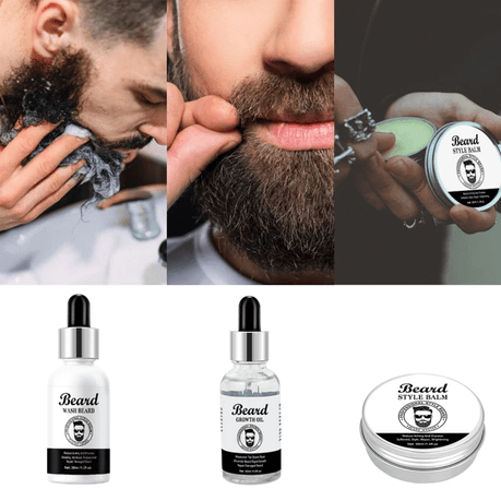 Set of 3 Men's Beard Master Grooming Kit - Discount Dealz