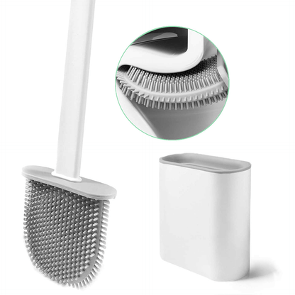 Silicone Toilet Brush With Toilet Brush Holder