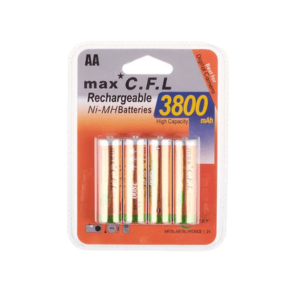 AA 3800mAh 1.2V Rechargeable Ni-MH Batteries