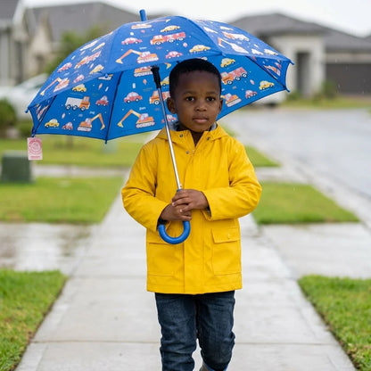 Kids Blue Vehicle Print Umbrella Availability: In Stock