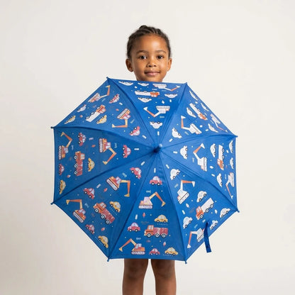 Kids Blue Vehicle Print Umbrella Availability: In Stock