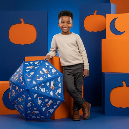 Kids Blue Vehicle Print Umbrella Availability: In Stock