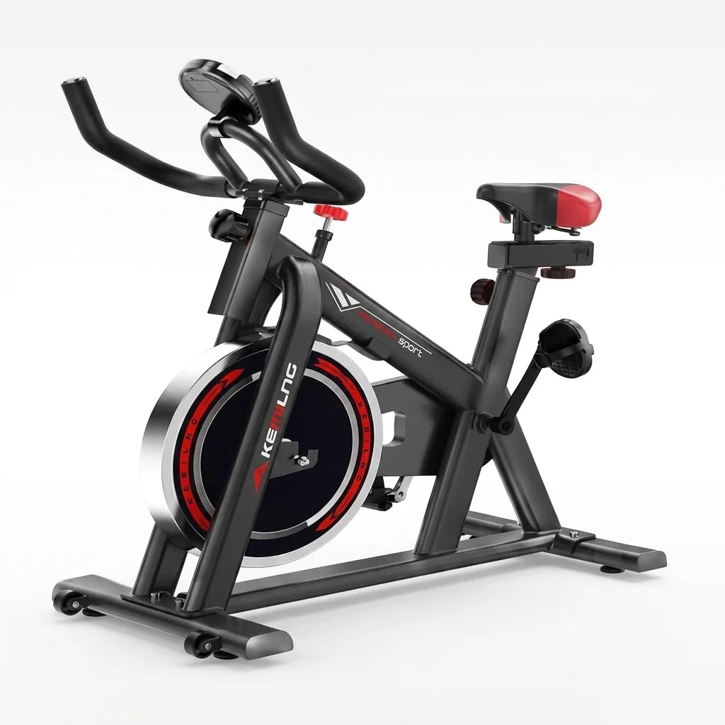 Indoor Spin Bike with Digital Display & Flywheel