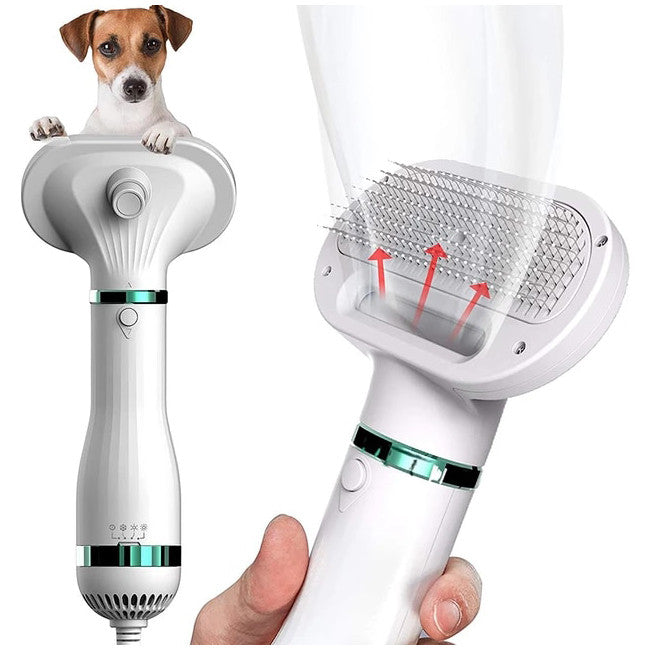 2-in-1 Portable Dog Dryer And Comb Brush