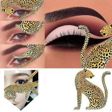 2Pcs Eye Makeup Stencils Leopard Eyeliner