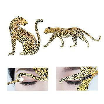 2PCS Eye Makeup Stencils Leopard Eyeliner Eyeshadow Stencil Template2