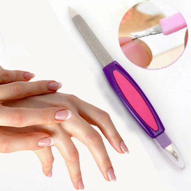 2 in 1 Nail File and Cuticle Remover