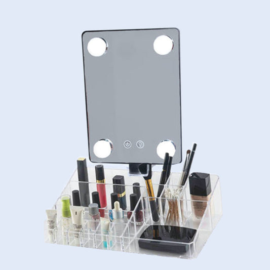 4 Lights Acrylic Makeup Organizer Lipstick Storage with Sensor Switch perfect dealz3