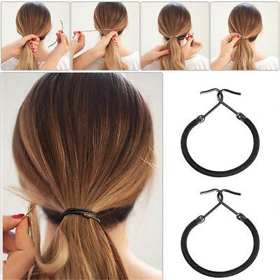 4 in 1 Hair Styling Ponytail Hooks Holder Bungee Bands1