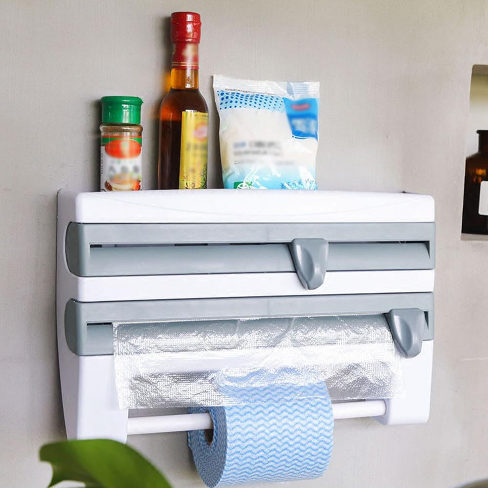 4 in 1 Kitchen Storage Shelf Paper Towel Holder 1