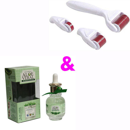 4 in 1 Derma Roller Plus Anti Aging Aloe Vera Serum - Discount Dealz
