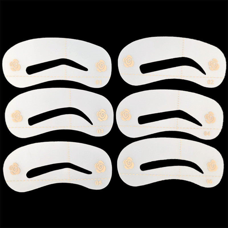 6 Models Eyebrow Stencil