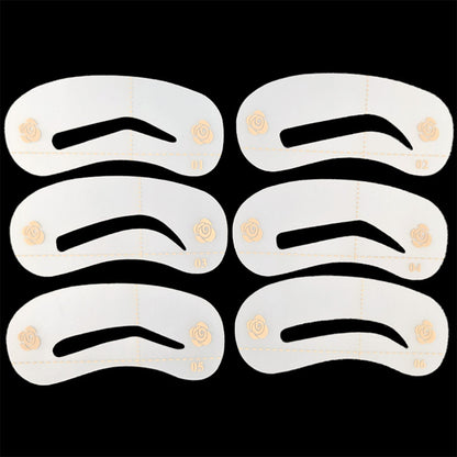 6 Models Eyebrow Stencil