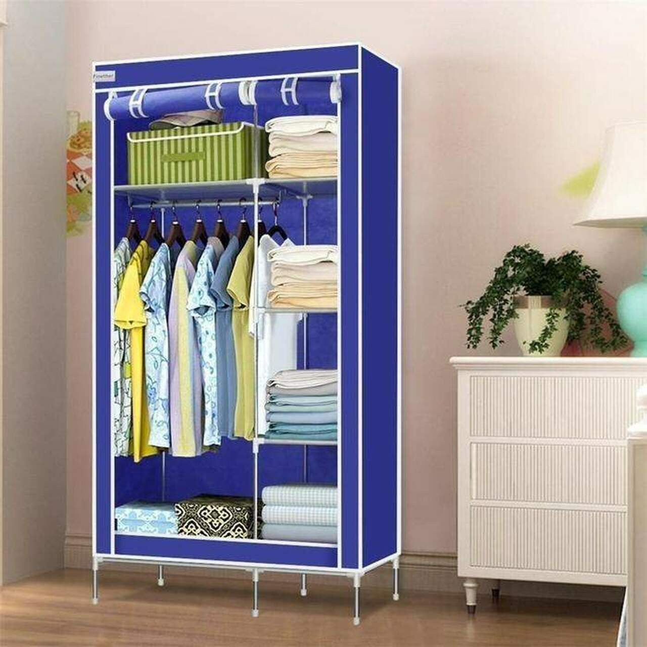 Double Canvas Storage Wardrobe