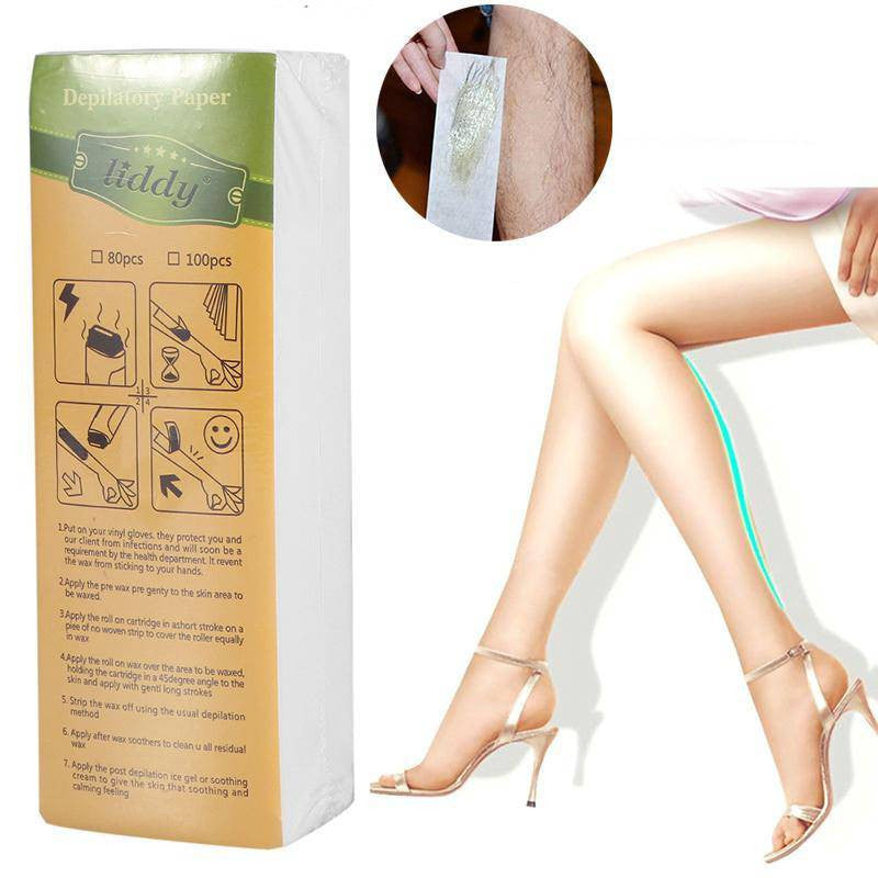 Non-woven depilatory wax hair removal paper