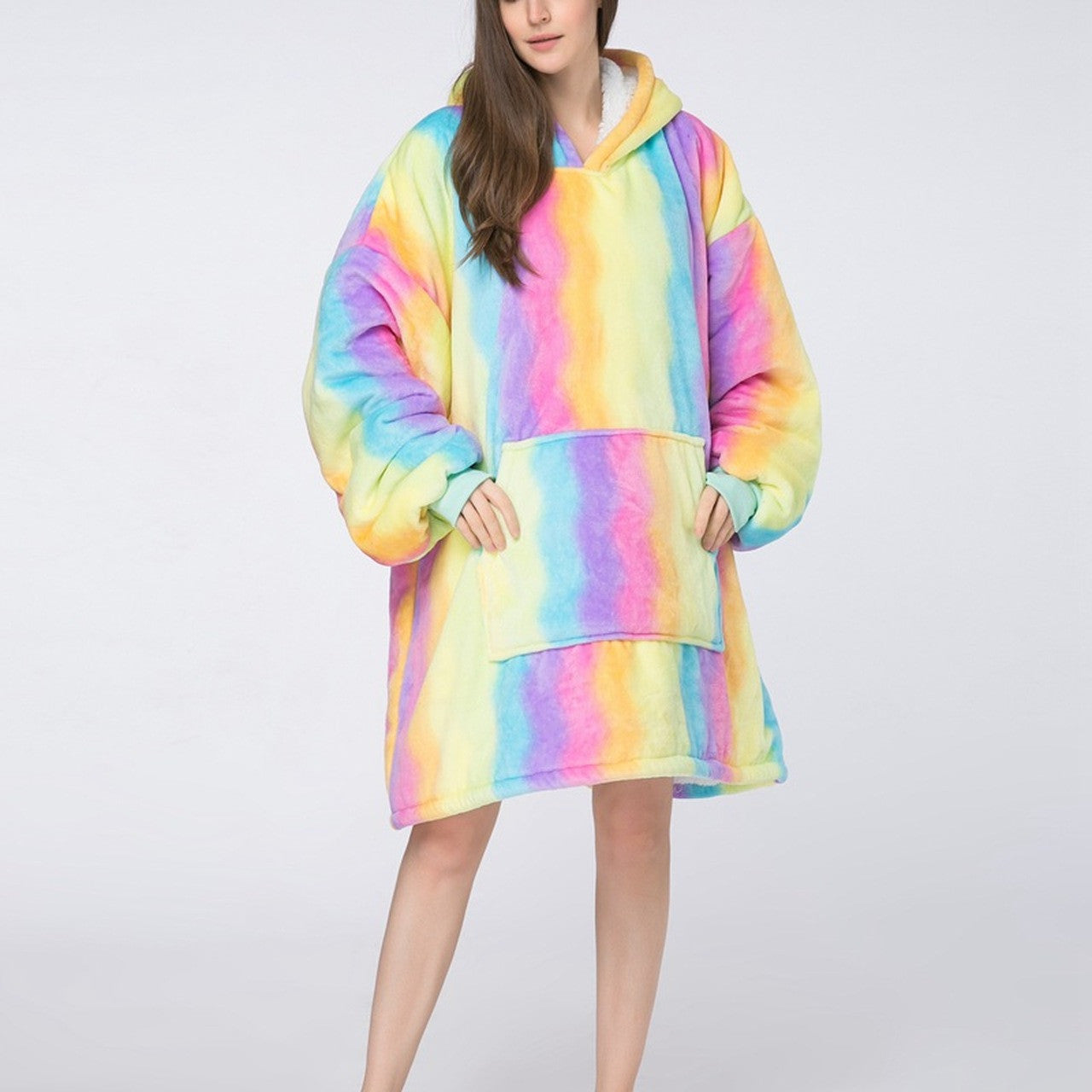 Oversized Plush Blanket Hoodie