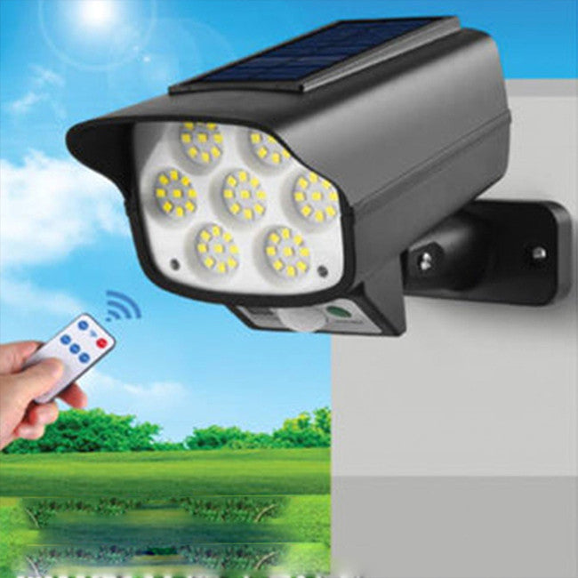 Realistic Camera Looking Solar Monitoring Lamp with Sensor