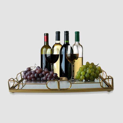 Rectangle Mirrored Vanity Tray Large Size